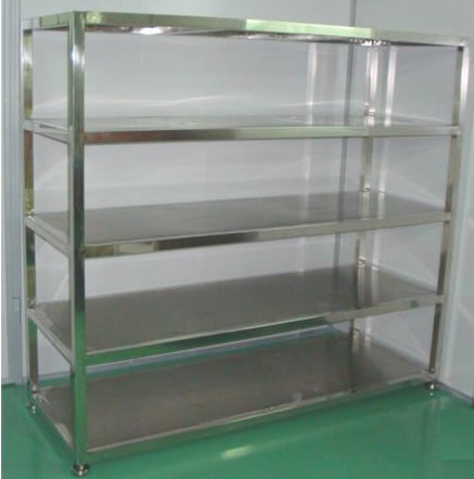 Stainless steel shelves